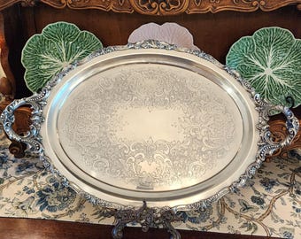 Baroque by Wallace Silverplated Waiters Tray for Home Decor or Entertaining