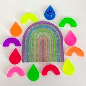Custom Resin Rainbow for Weather Themed Sensory Play | Preschool activities | Montessori | Homeschool | Gift idea | Educational toy for kids