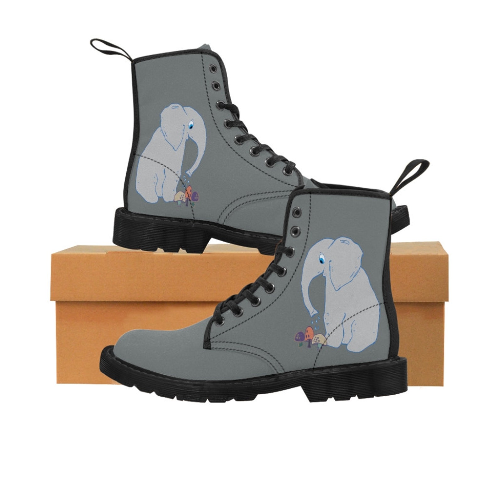 grey elephant boots
