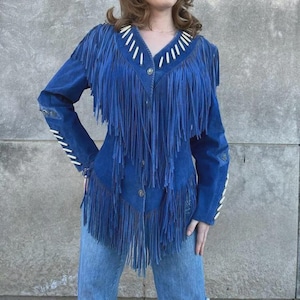 Women&#39;s Fringes Coat Leather Jacket Suede Leather Jacket Vintage Style Ladies Cowgirl Leather Jacket Western Gifts For Her Gifts For Women