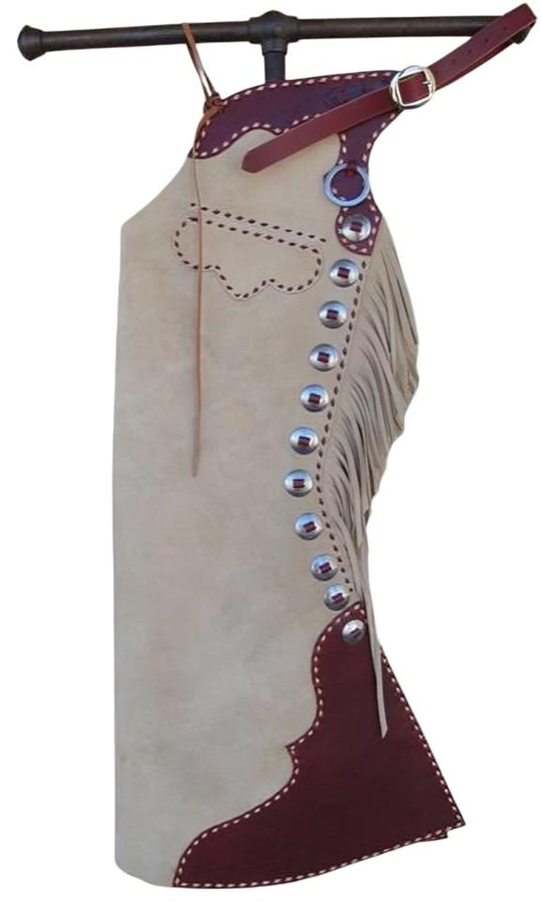 Grey Ranch Riding Chaps Handmade Two-tone Suede Leather Cowboy Chaps – Western Rodeo Ranch ...