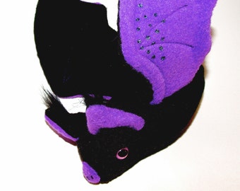 Fruit Bat Plushie - Blackberry Bat, Kawaii, glow in the dark eyes, fruit, bat plush, fruit bat