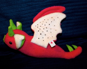 Fruit Bat Plushie - Dragonfruit Bat, plush bat