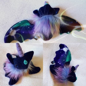 Starlight Baticorn Unicorn Bat Plush - Kawaii, plushie, rainbow, star