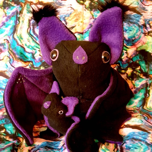 One Oversized Jumbo Fruit Bat Plushie - bat plush