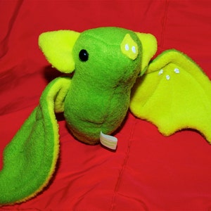 Fruit Bat Plushie - Lime Bat, Kawaii, plush bat