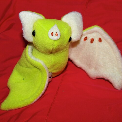 Fruit Bat Plushie Green Pear Bat Plush Kawaii Bat Plushie Etsy