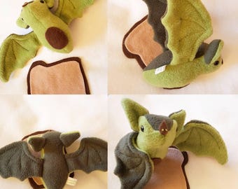 Avocado on Toast Bat - Kawaii, plush, plushie, millenial, bat, coffee, fruitbat