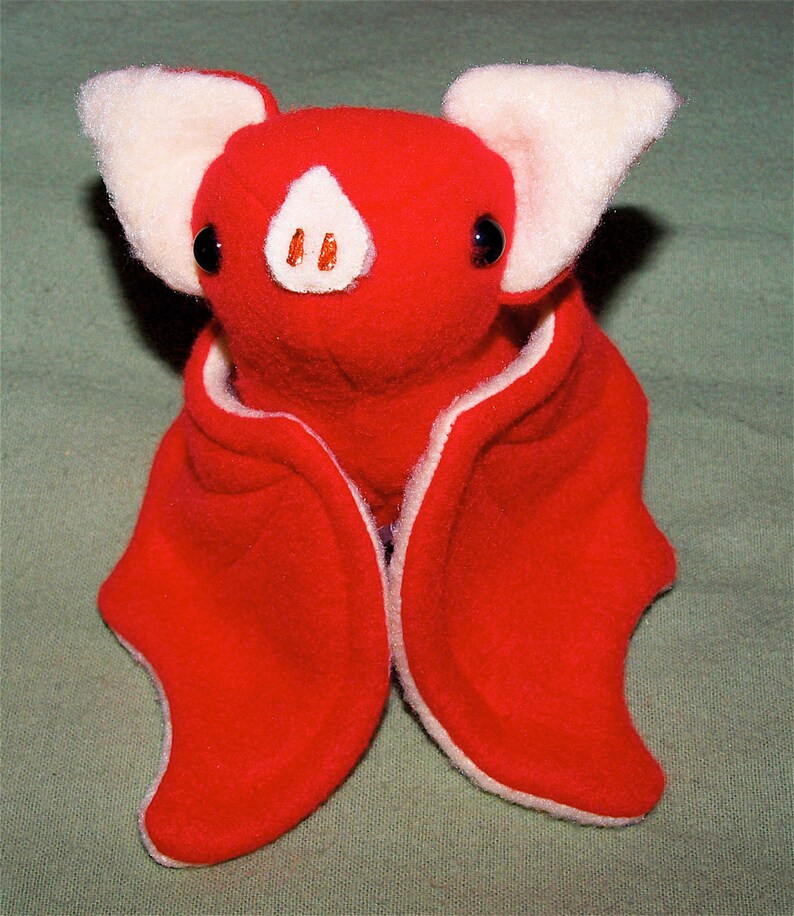 Fruit Bat Plushie Red Apple Bat Kawaii Bat Plush Etsy