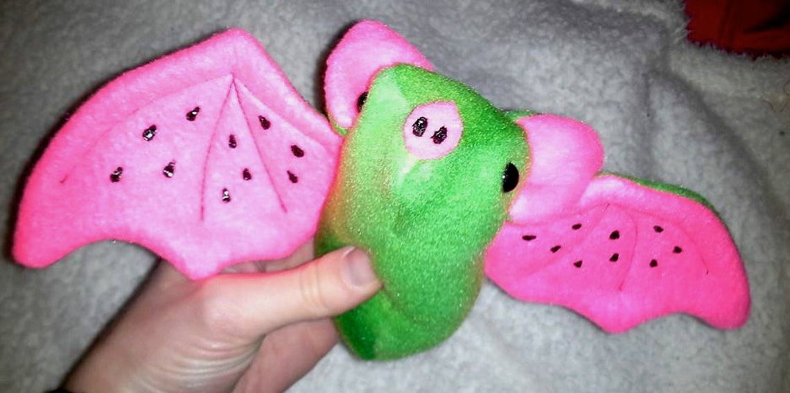 Fruit Bat Plushie Watermelon Bat fruitbat plush bat toy Etsy
