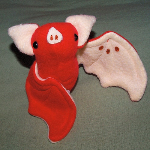 Fruit Bat Plushie Blueberry Bat Kawaii Bat Plush Etsy