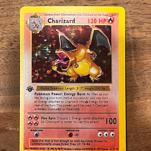 charizard shadowless base set 1st edition stamp ( READ DESCRIPTION)