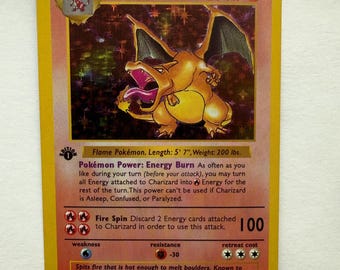 charizard shadowless base set 1st edition stamp ( READ DESCRIPTION)