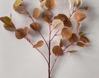 84cm Brown Autumn Eucalyptus Spray.