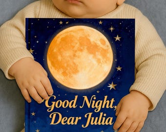 Cuento personalizado para bebé, libro para dormir con nombre personalizado, recuerdo para recién nacidos, regalo de primer cumpleaños para niños, niñas y nietos.