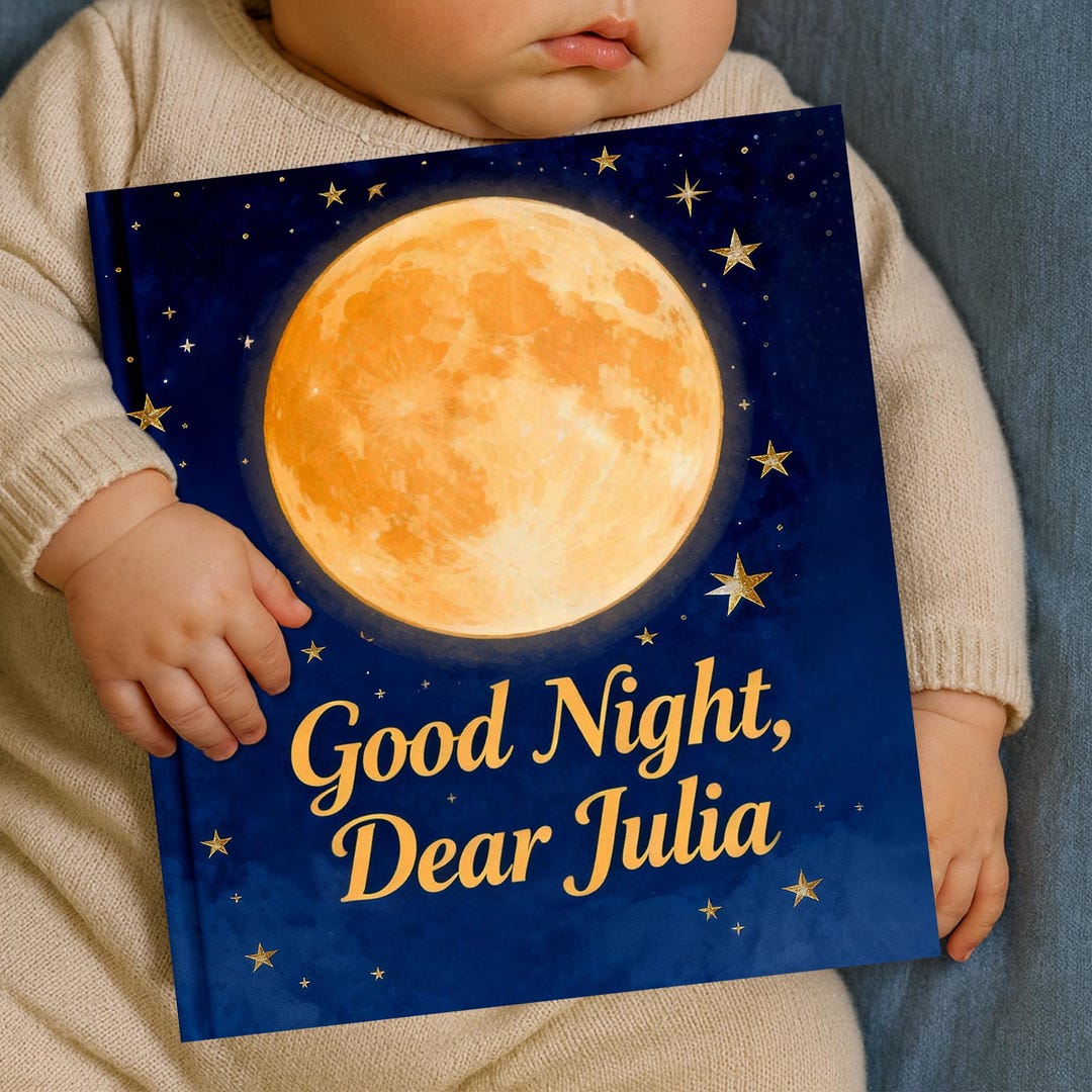 Personalized Baby Book With Name, Custom Bedtime Storybook for Newborns