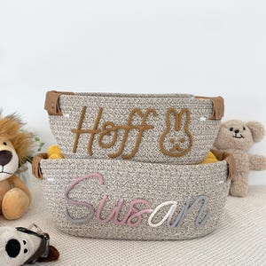 Custom Baby shower personalized gift basket, Baby Gift Basket Toy Basket Storage Basket, Baby Name Gift