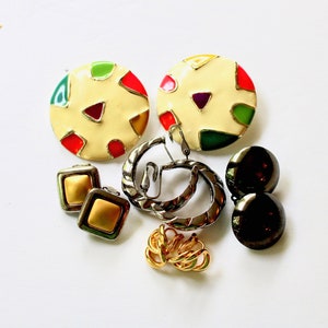 Vintage Unique Earrings Lot of 5 Pairs Wearable MixedEarrings EE6