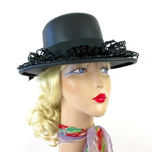 Alfreda Inc New York Vintage Red Straw Basket Hat with Chiffon Scarf Accent‎ Alfreda Hats - Etsy main image 4