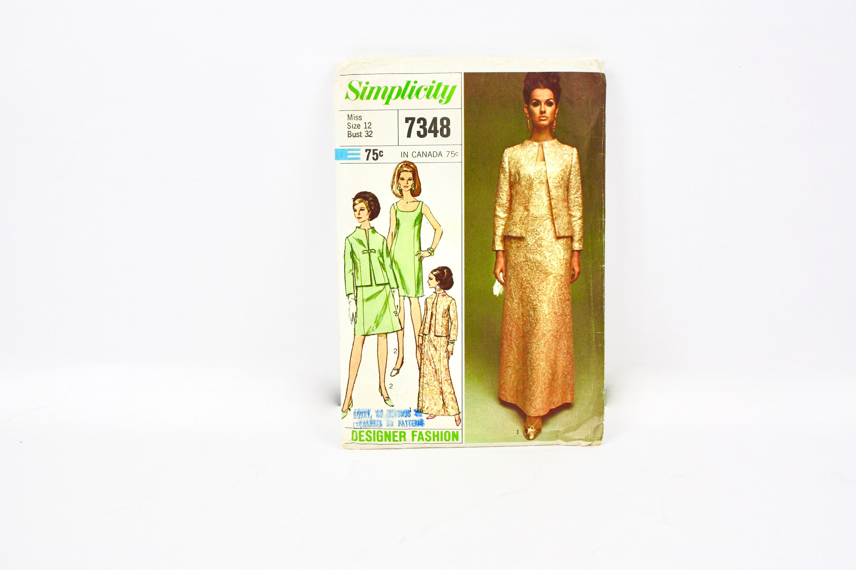 simplicity vintage 1960's evening dress jacket pattern 7348 Lilac Off The Shoulder Long Sleeves A-line Prom Dresses , CP0484 – clover  sew main image 0