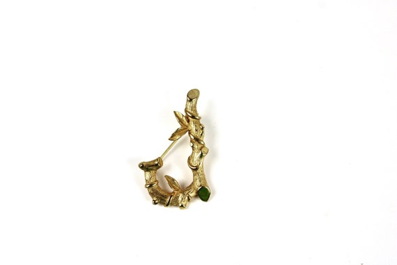 Sarah Coventry J Initial Brooch Vintage Goldtone … - image 2