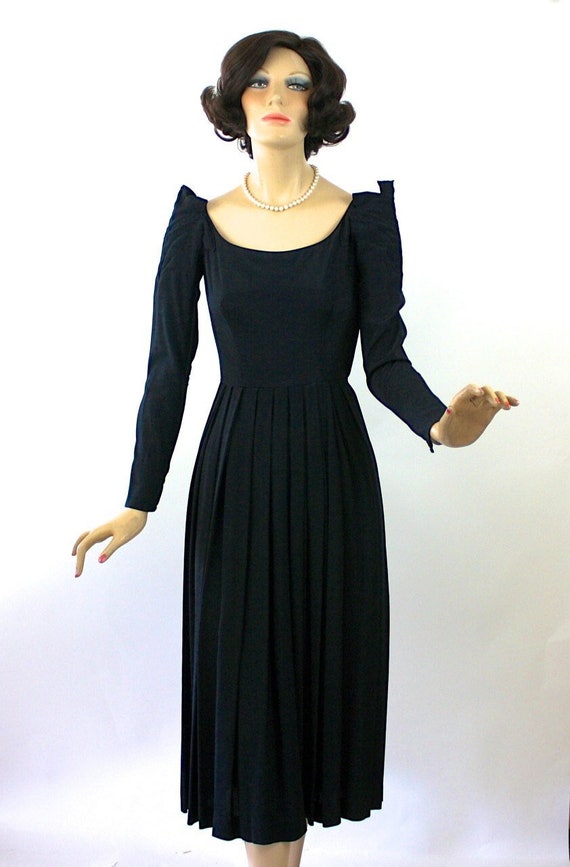 Vintage 50s Cocktail Dress by Ceil Chapman  Black 