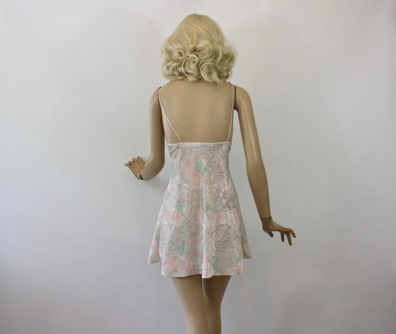 70s BabyDoll Nightgown by Lucie Ann Floral w Shee… - image 9