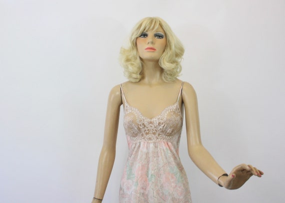 70s BabyDoll Nightgown by Lucie Ann Floral w Shee… - image 3