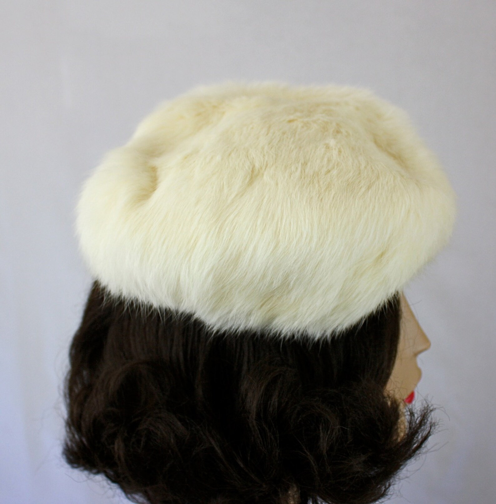 60s White Fur Hat by Charice Originals Etsy