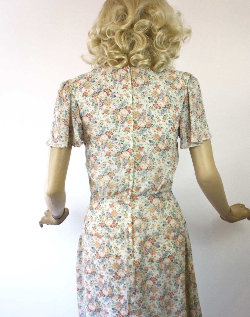 Vintage Floral Dress Scott Mcclintock NOS Chiffon Dress Size Vintage Floral Dress Scott Mcclintock NOS Chiffon Dress Size