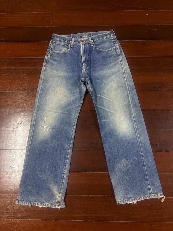 Edwin, Vintage Edwin 505 Selvedge Distressed Denim mud wash