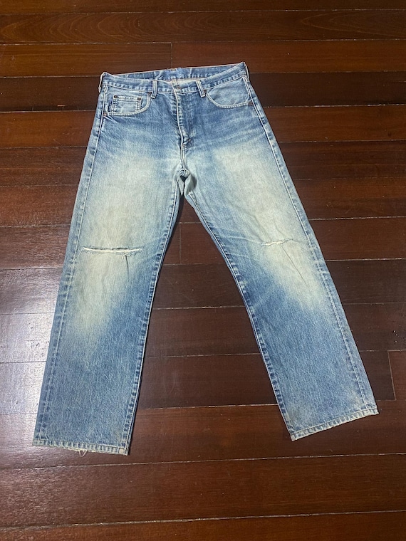 Levi’s vintage 502XX W32L34 ' Vintage 90s LEVIS 502XX Selvedge Jeans, Made in Japan, 34 Waist - Etsy
