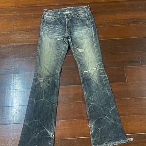 Jeans a zampa d'elefante Fire BLUEWAY, lavaggio fango, sporchi, taglio a stivale, gamba larga, ruggine