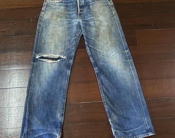 Vintage 90s Levi's 702 Jeans, Distressed Wash (34x32)