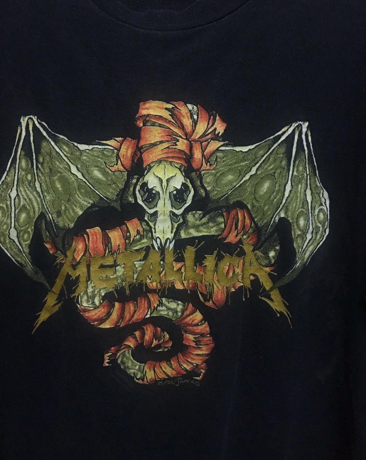 90s vintage METALLICA pushead Burning Flower Tシャツ メタリカ 