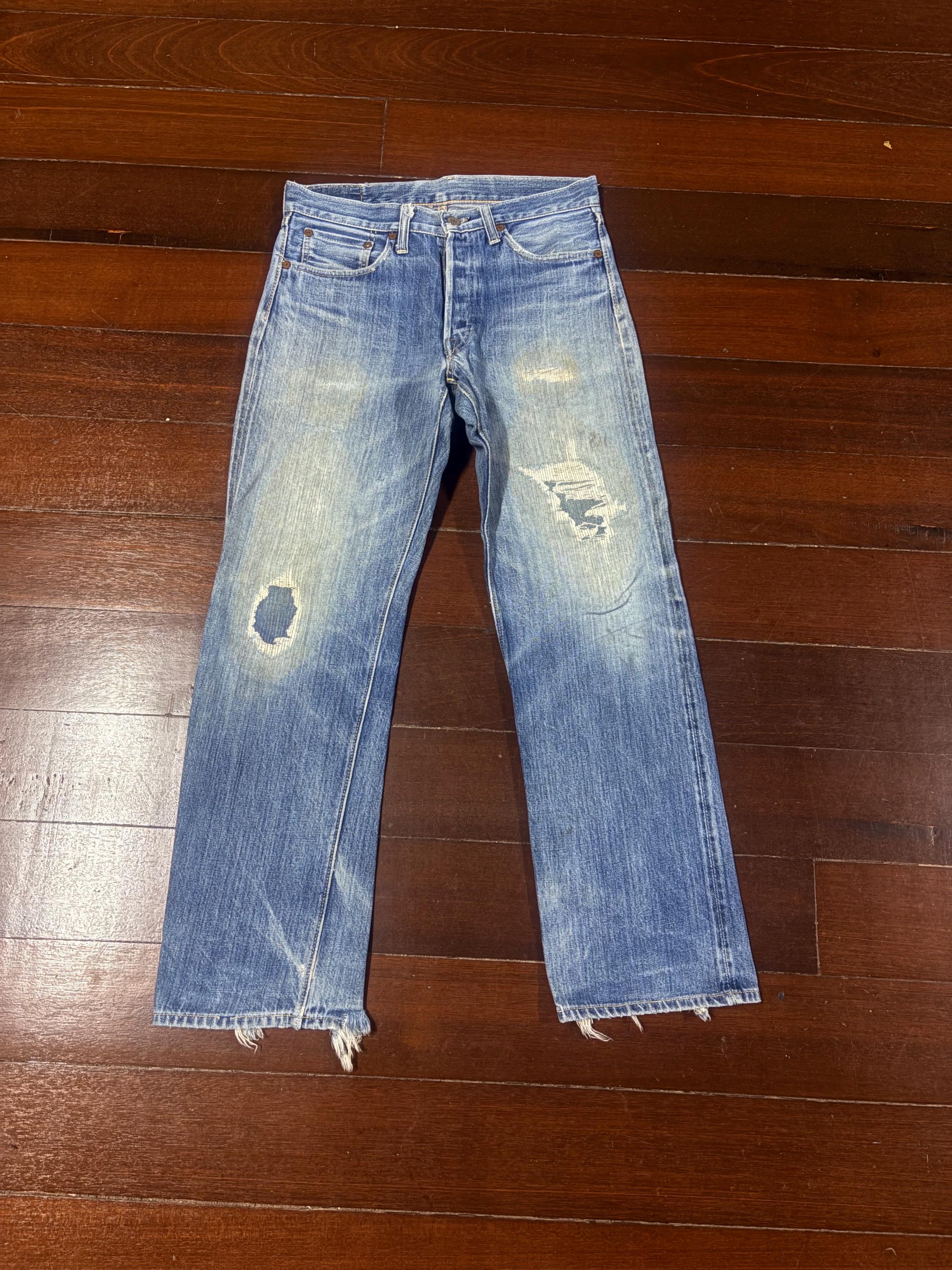 パンツ HORN GARMENT Vintage Aloha Denim Vintage Joe Mc Coy Lot 906 Distressed Rework Denim - Etsy