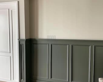 Kit di pannelli pretagliati per mezza parete, rivestimento decorativo fai-da-te per pareti, boiserie