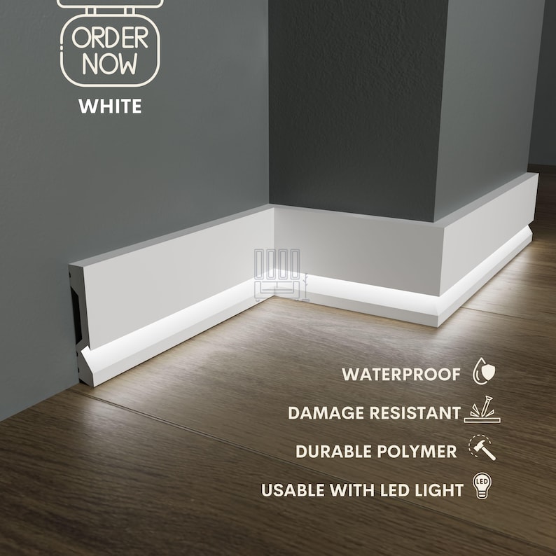 Indirect Lighting Skirtingboards Led Duct White Baseboard - Australia Indirect Lighting Skirtingboards Led Duct White Baseboard - Australia