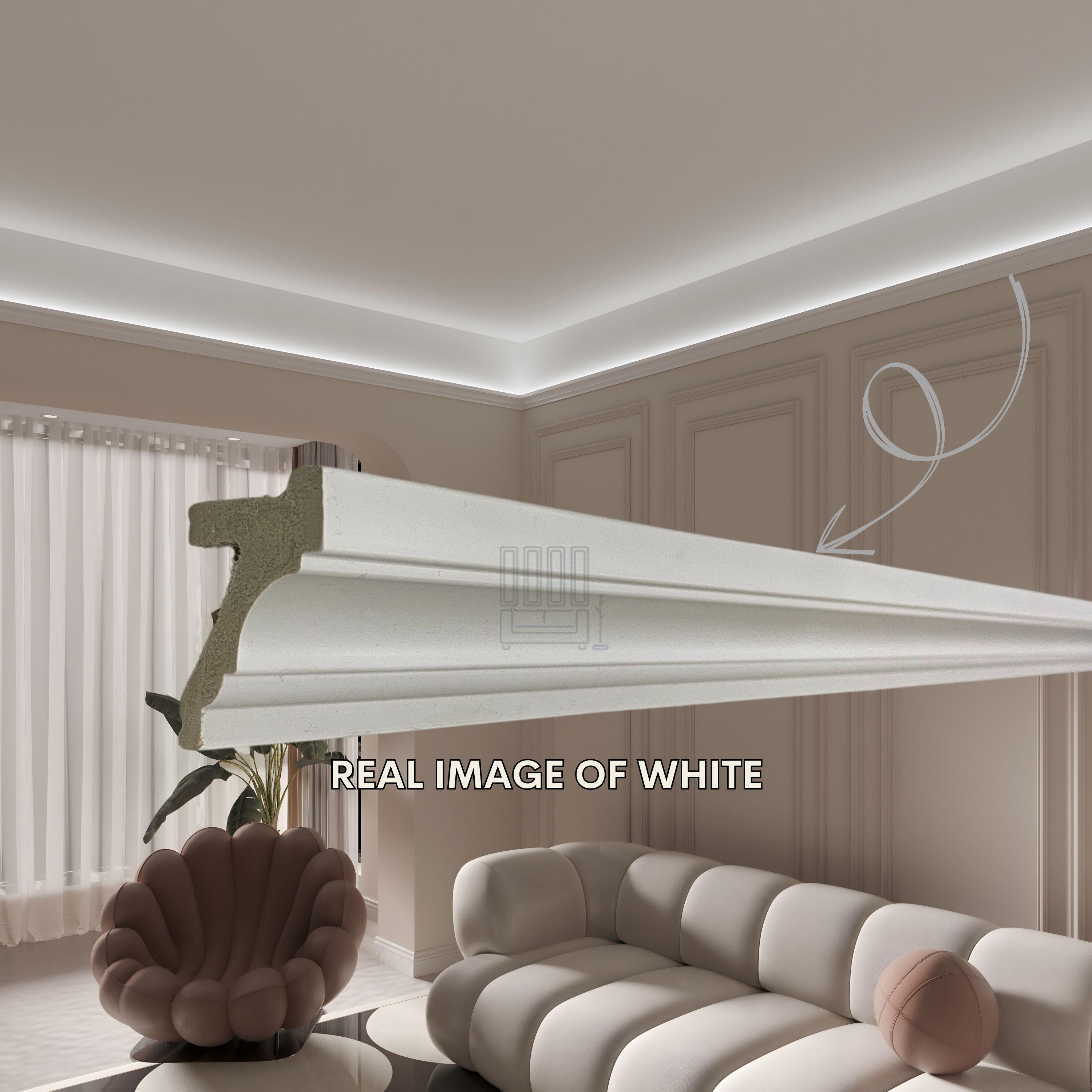 Crown Moulding Black, LED Coving Grey, Chrome White Color Durable ...