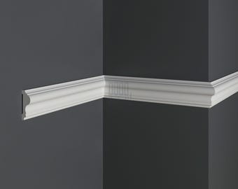 Border Wall Molding for Accent Wall Design, Wainscoting Paneling Moulding, Board and Batten, Paintable Polymer Each Molding is 3.94'/1.2 m