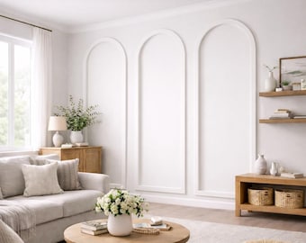 Arch Wall Panels, W2.4'' MDF Wall Moulding Kit, Paintable Molding
