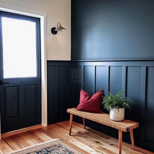 Wainscoting Kit, Half Wall Molding Set, Paintable White DIY Moulding, Board and Batten for Living Room, Hallway Accent Design Panel