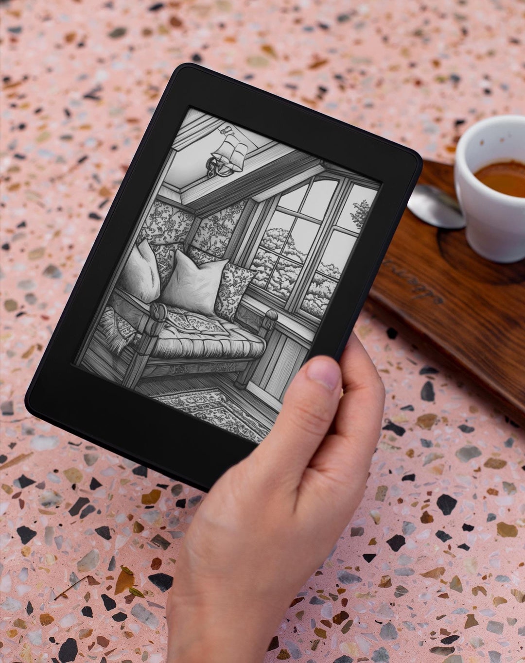 cozy-book-reading-nook-kindle-wallpapers-4-high-quality-b-w-lineart