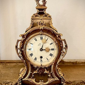Antique SCHMID Large German Table Clock  BREATHTAKING!  Excellent Condition