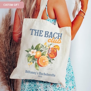 Personalized The Bach Club Aperol Spritz bridesmaid tote bachelorette party custom cocktail bachelorette party gifts bridesmaid Gift for her