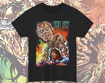 The Fly T-shirt, Creepy Insect Tee, Scary Film Shirt, Halloween Costume Top, Unisex Graphic Tee