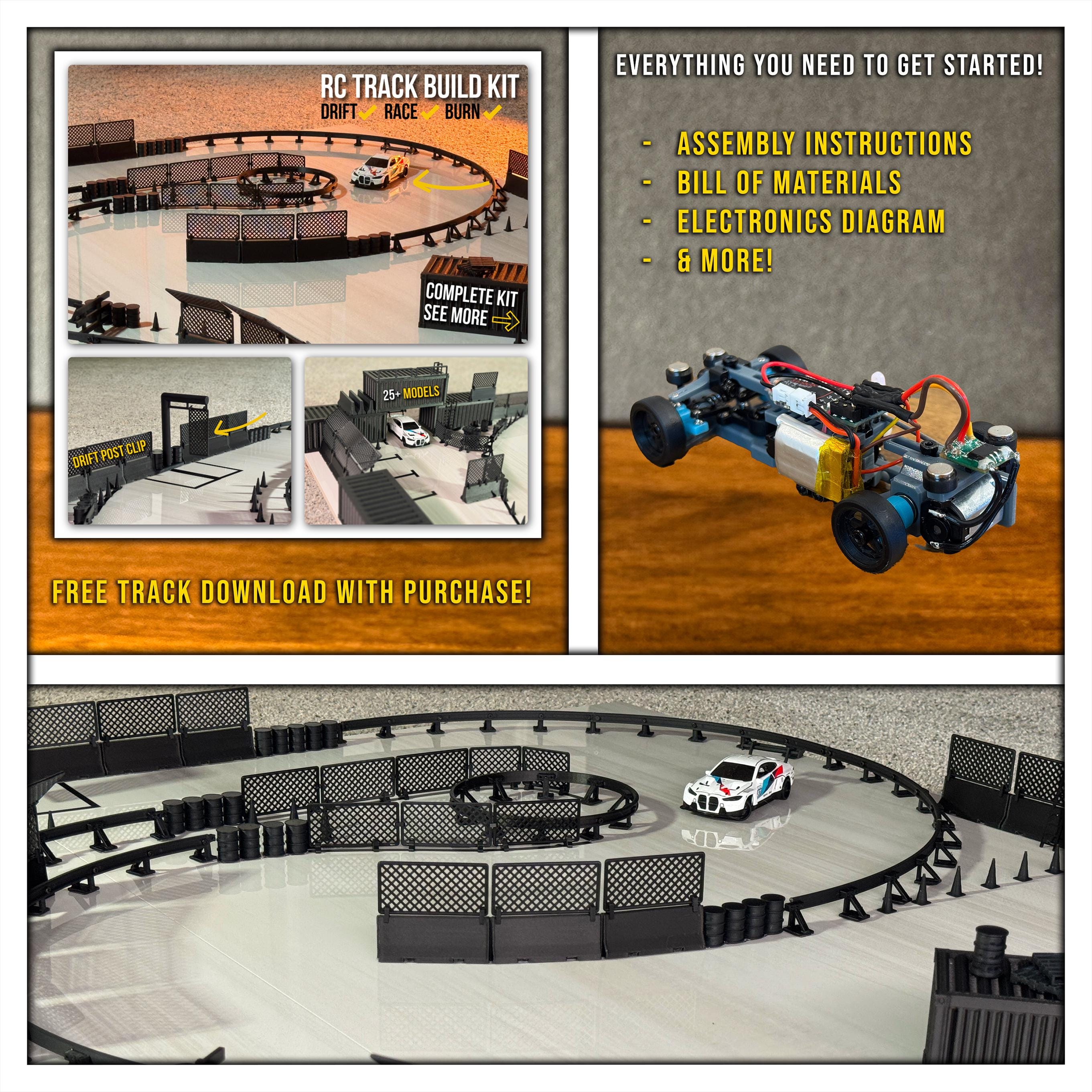 SNAP43 - 1/43 RC Drift & Grip Chassis (hot Wheels) - Etsy