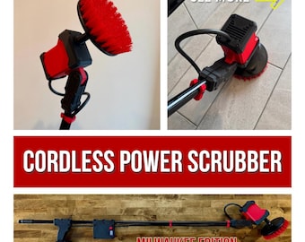 Cordless Power Scrubber (12-24v Tool Battery Support)