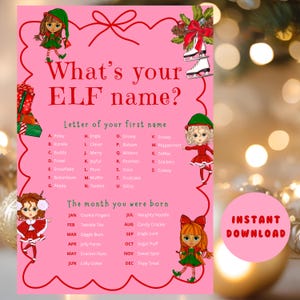 Printable Christmas Game, Holiday Family Party Games, Coquette Whimsical Christmas Ladies Girls Night Games, Printable Christmas Activities