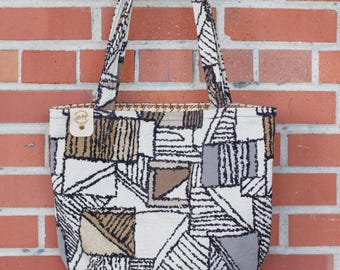Handmade upcycled tote bag - eco-friendly -sustainable tote